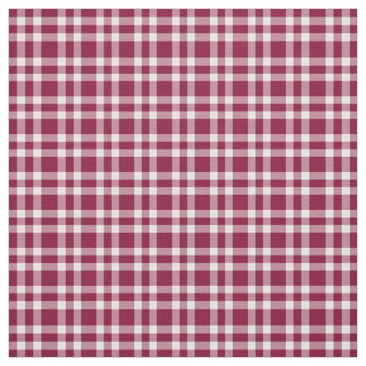 Burgundy White Plaid Pattern Stof (Swatch)