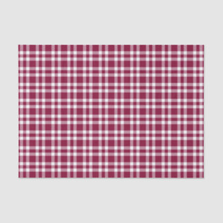 Burgundy White Plaid Pattern Tissuepapier
