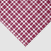 Burgundy White Plaid Pattern Tissuepapier (Detail)