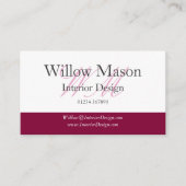 Burgundy & White Professional-Visitekaartje Visitekaartje (Voorkant)