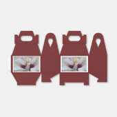 Burgundy White Rose Gift Bedankdoosjes (Uitgevouwen)