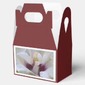 Burgundy White Rose Gift Bedankdoosjes (Geopend)