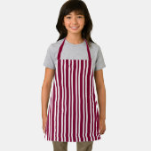 Burgundy White Stripes Seamless Pattern Schort (Insitu)