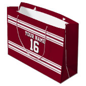 Burgundy White Team Jersey Large Cadeautasje (Achterkant Gekanteld)