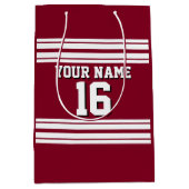 Burgundy White Team Jersey Medium Cadeauzakje (Voorkant)