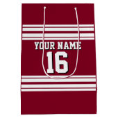 Burgundy White Team Jersey Medium Cadeauzakje (Achterkant)