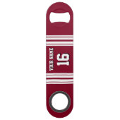 Burgundy White Team Jersey Speed Flessenopener (Voorkant)