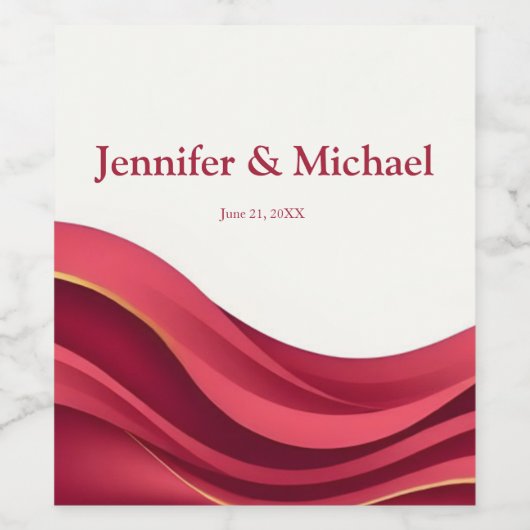 Burgundy Wijn Etiket (Enkel label)