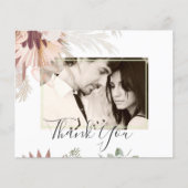 Burgundy Wijn Pampas Gras Tropisch Bruiloft (Voorkant)