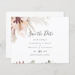 Burgundy Wijn Pampas Gras Tropisch Bruiloft