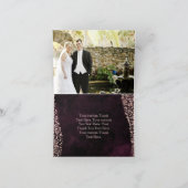 Burgundy Wijn & Roze Goud Glam Bruiloft Bedankt (Binnen)