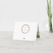 Burgundy Wijn & Roze Goud Glam Bruiloft Bedankt (Achterkant)