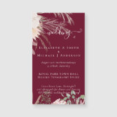 Burgundy Wijndroge Pampa Gras Tropisch Huwelijk (Voorkant)