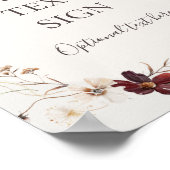 Burgundy Wildflower | Beige Kaarten & Cadeaus Maat Poster (Hoek)