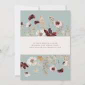 Burgundy Wildflower | Blauwgroen aankondiging van  (Achterkant)