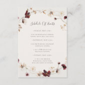 Burgundy Wildflower | Overzicht van evenementen in Informatiekaartje (Voorkant)