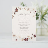 Burgundy Wildflower | Overzicht van evenementen in Informatiekaartje (Staand voorkant)