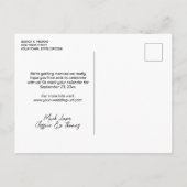 Burgundy Wildflowers Photo Wedding Save the Date Aankondigingskaart (Achterkant)