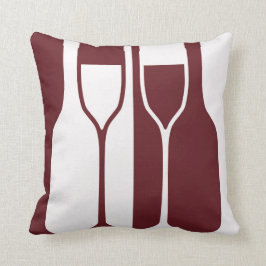 Burgundy Wine Bottles Abstract Sierkussen