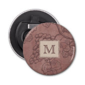 Burgundy Wine Button Flesopener (Voorkant)