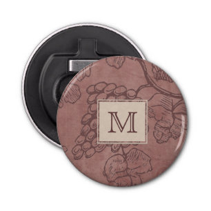 Burgundy Wine Button Flesopener