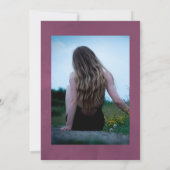 Burgundy Wine Color Floral Celebration of Life Kaart (Achterkant)