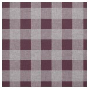 Burgundy Wine en Gray Grote controles Stof