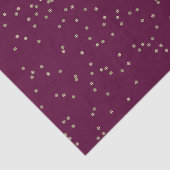 Burgundy Wine en Metallic Gold Dot Splatter Tissuepapier (Detail)