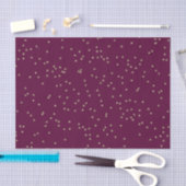 Burgundy Wine en Metallic Gold Dot Splatter Tissuepapier (Craft)