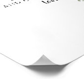 Burgundy Wine Floral Waterverf Boho Wedding Sign Poster (Hoek)