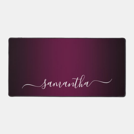 Burgundy Wine Gradient Elegant Name Bureaumat (Voorkant)