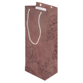 Burgundy Wine Grapevine Monogram Wijn Cadeautas (Achterkant Gekanteld)