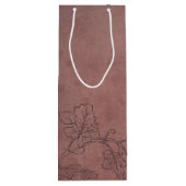 Burgundy Wine Grapevine Monogram Wijn Cadeautas (Achterkant)