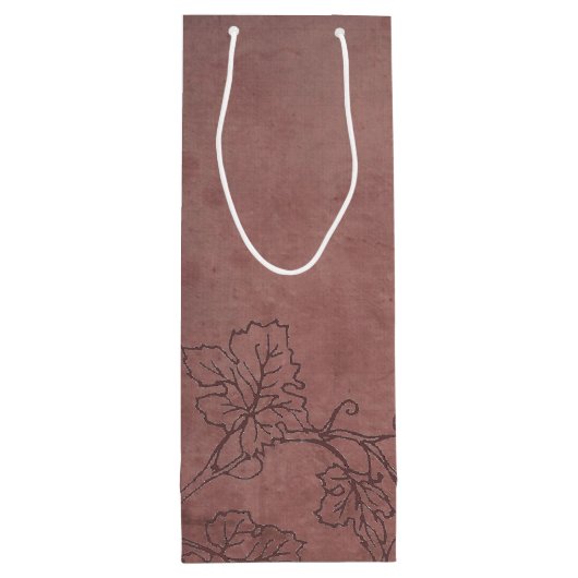Burgundy Wine Grapevine Monogram Wijn Cadeautas (Achterkant)