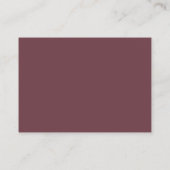 Burgundy Wine Minimalist Frame Wedding Informatiekaartje (Achterkant)
