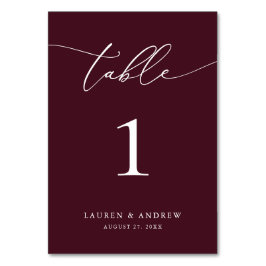 Burgundy Wine Minimalist Weddenschap | Aangepast e Kaart