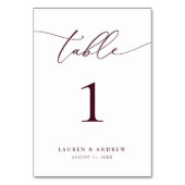 Burgundy Wine Minimalist Weddenschap | Aangepaste  Kaart (Achterkant)