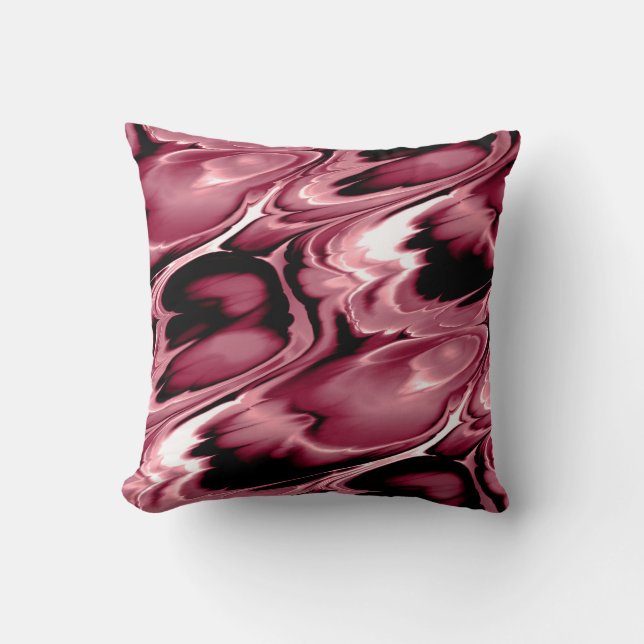 Burgundy Wine Modern Elegant Abstract Kussen (Voorkant)