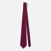 Burgundy Wine Personal Monogram Patroon Stropdas (Voorkant)