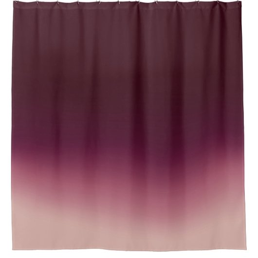 Burgundy Wine Red Ombre Elegant Gradient Douchegordijn (Voorkant)