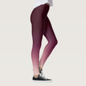 Burgundy Wine Red Ombre Elegant Gradient Leggings (Rechts)