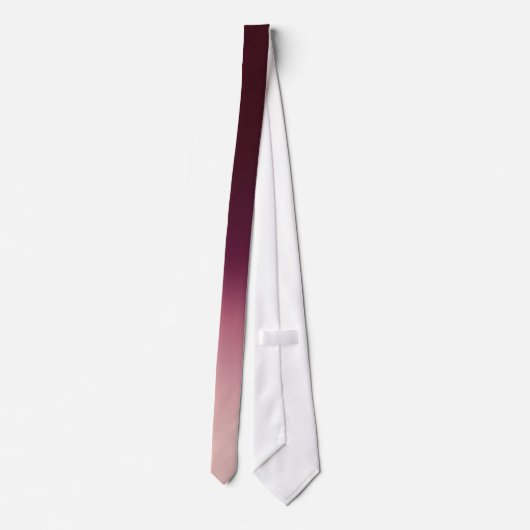 Burgundy Wine Red Ombre Elegant Gradient Stropdas (Achterkant)