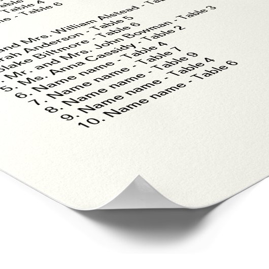 Burgundy Wine Starfish Wedding Seating Chart Poster (Hoek)