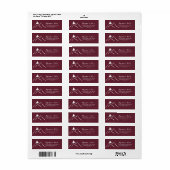 Burgundy Witte Berg Retouradreslabel Etiket (Full Sheet)