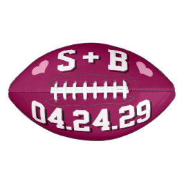 BURGUNDY WITTE & ROZE HARTEN Trouw Beginletters Da American Football