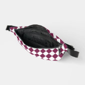 Burgundy Witte Ruit Patroon Heuptasje (Open)