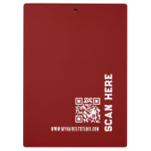 Burgundy Witte Salon Logo Klembord (Achterkant)