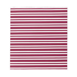 Burgundy Witte Strepen Naadloos Patroon Notitieblok