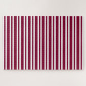 Burgundy Witte Strepen Patroon Legpuzzel (Horizontaal)
