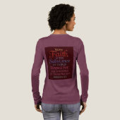 Burgundy Women's Hebrews Faith Quote Tri-Blend Shirt (Achterkant)